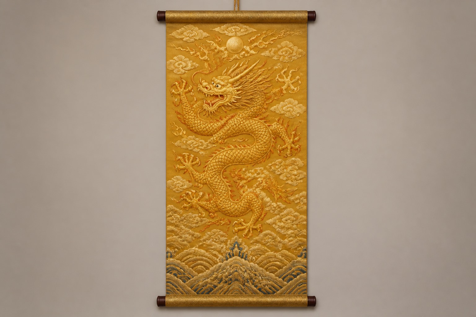 Dragon Embroidery Scroll