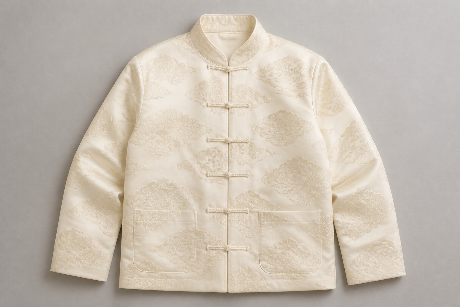 Mandarin Collar Silk Jacket