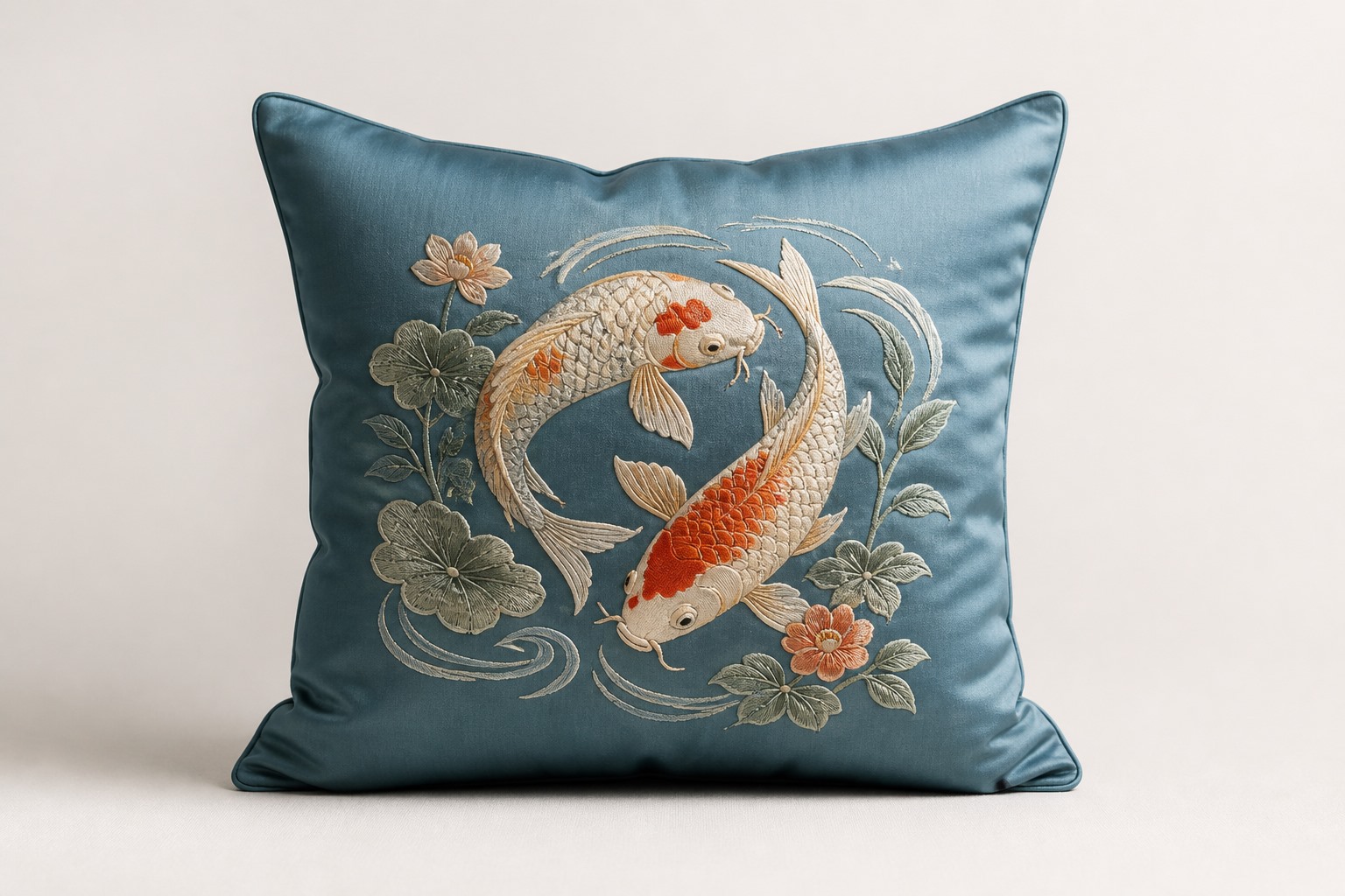 Embroidered Silk Cushion